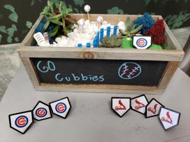 Cards or Cubs theme chalkboard