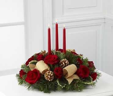 Roses and the Holidays Centerpiece