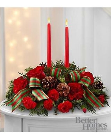 2 candle Holiday Centerpiece
